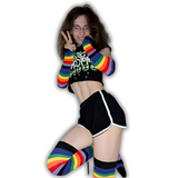 Rainbow Thigh Highs