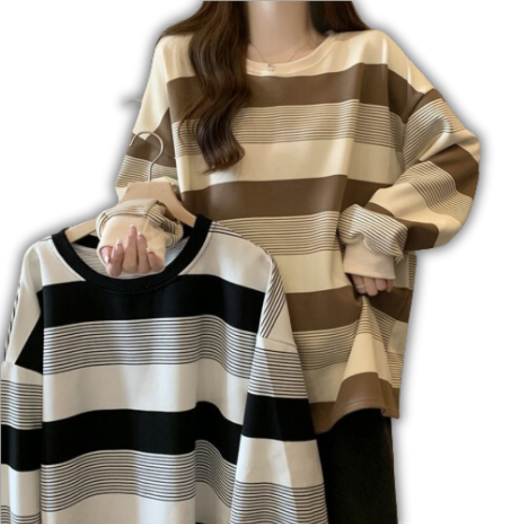 Striped Casual Spring Pullover