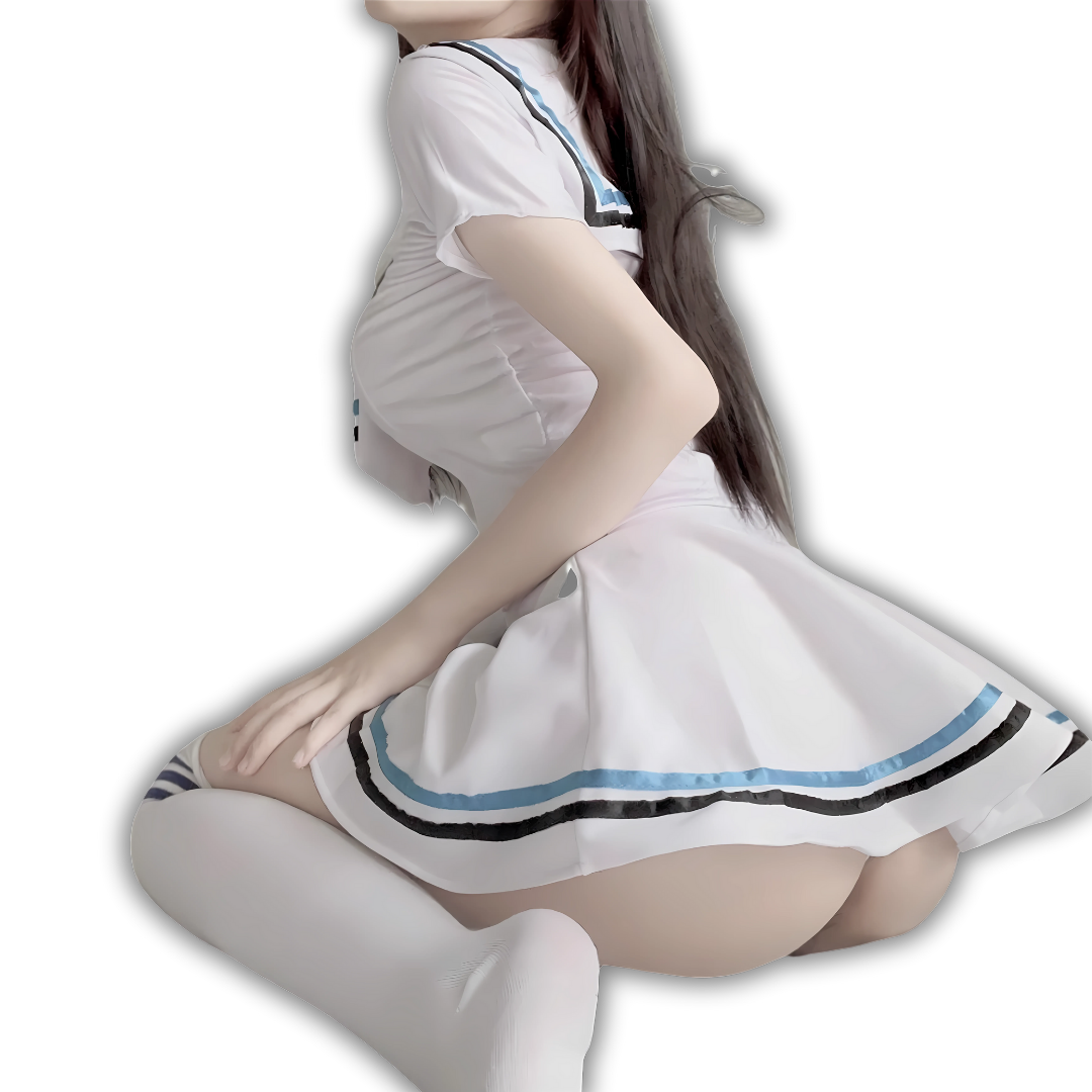 White Sailor Uniform Set