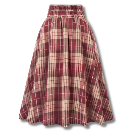 Pleated Vintage Midi Skirt