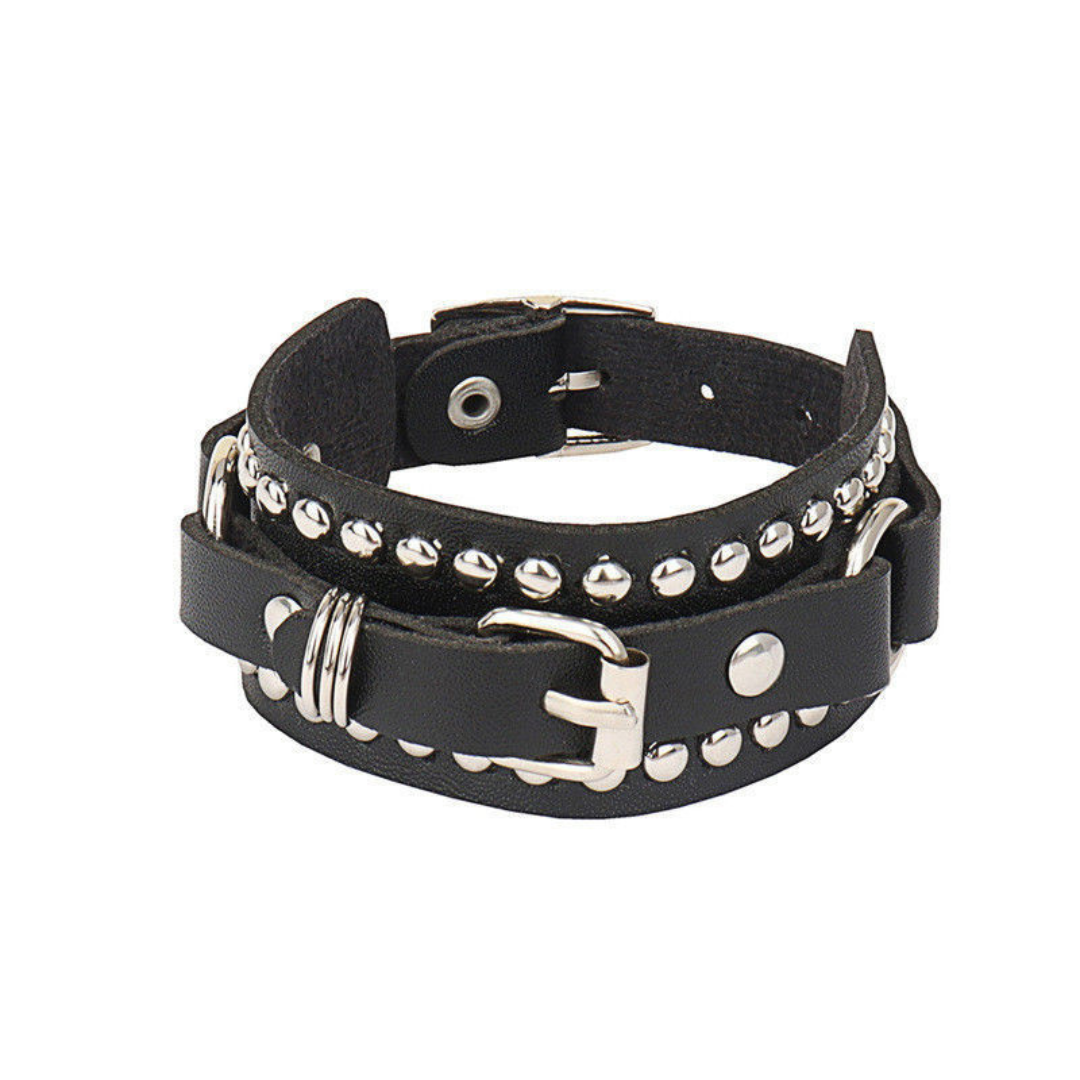 Goth Boy Leather Bracelet