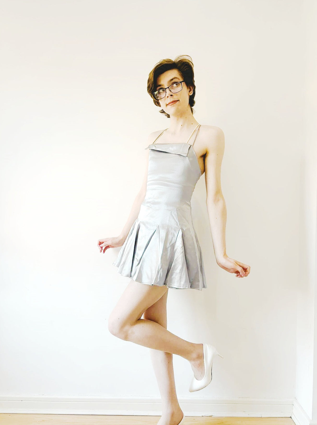 Silver Femboy Dress