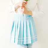 Pastel Striped Pleated Femzai Skirts