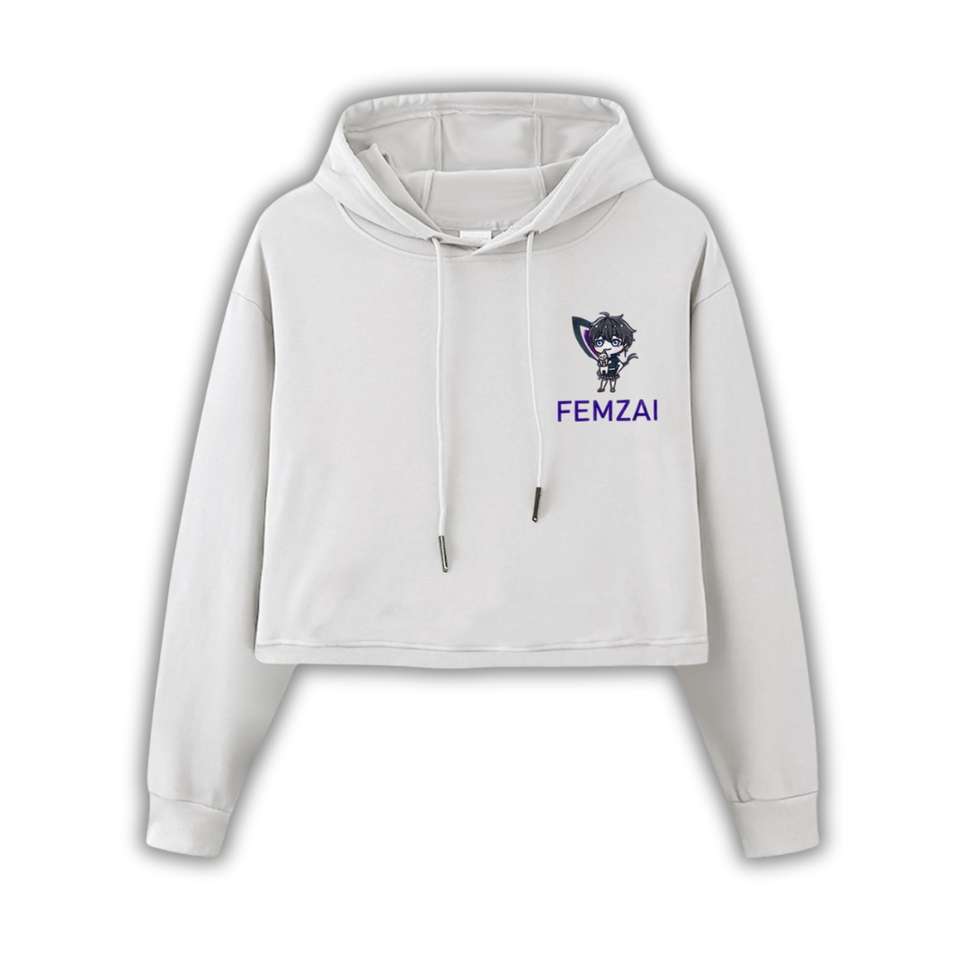Femzai® Femboy Liv Crop Hoodie