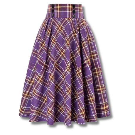 Pleated Vintage Midi Skirt