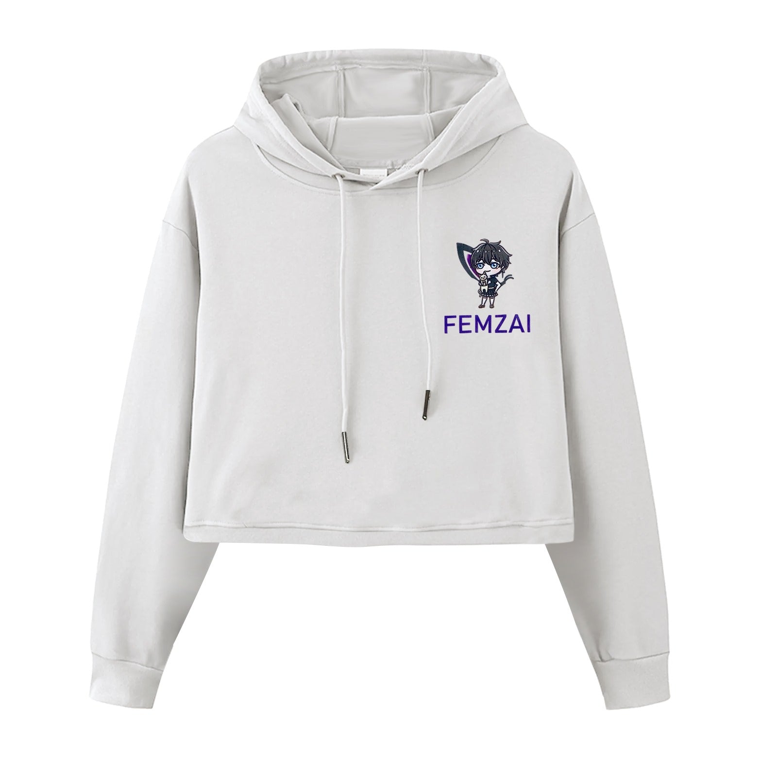 Femzai® Femboy Liv Crop Hoodie