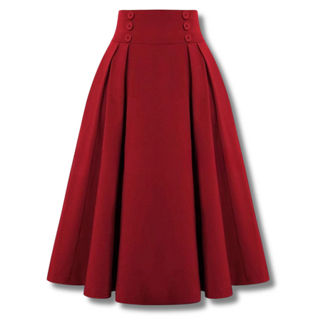 Pleated Vintage Midi Skirt