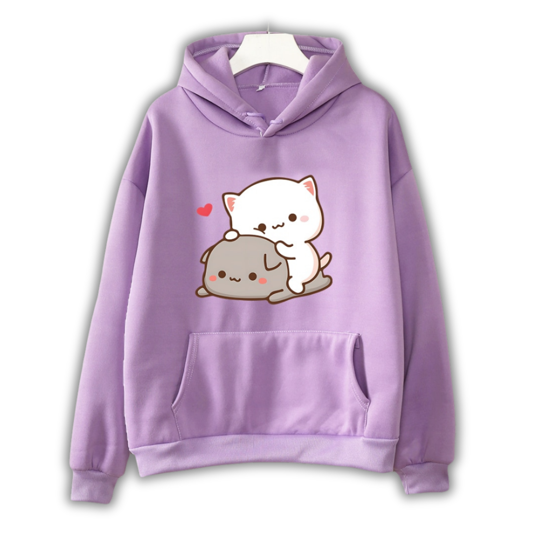 Peach & Goma Cat Hoodie