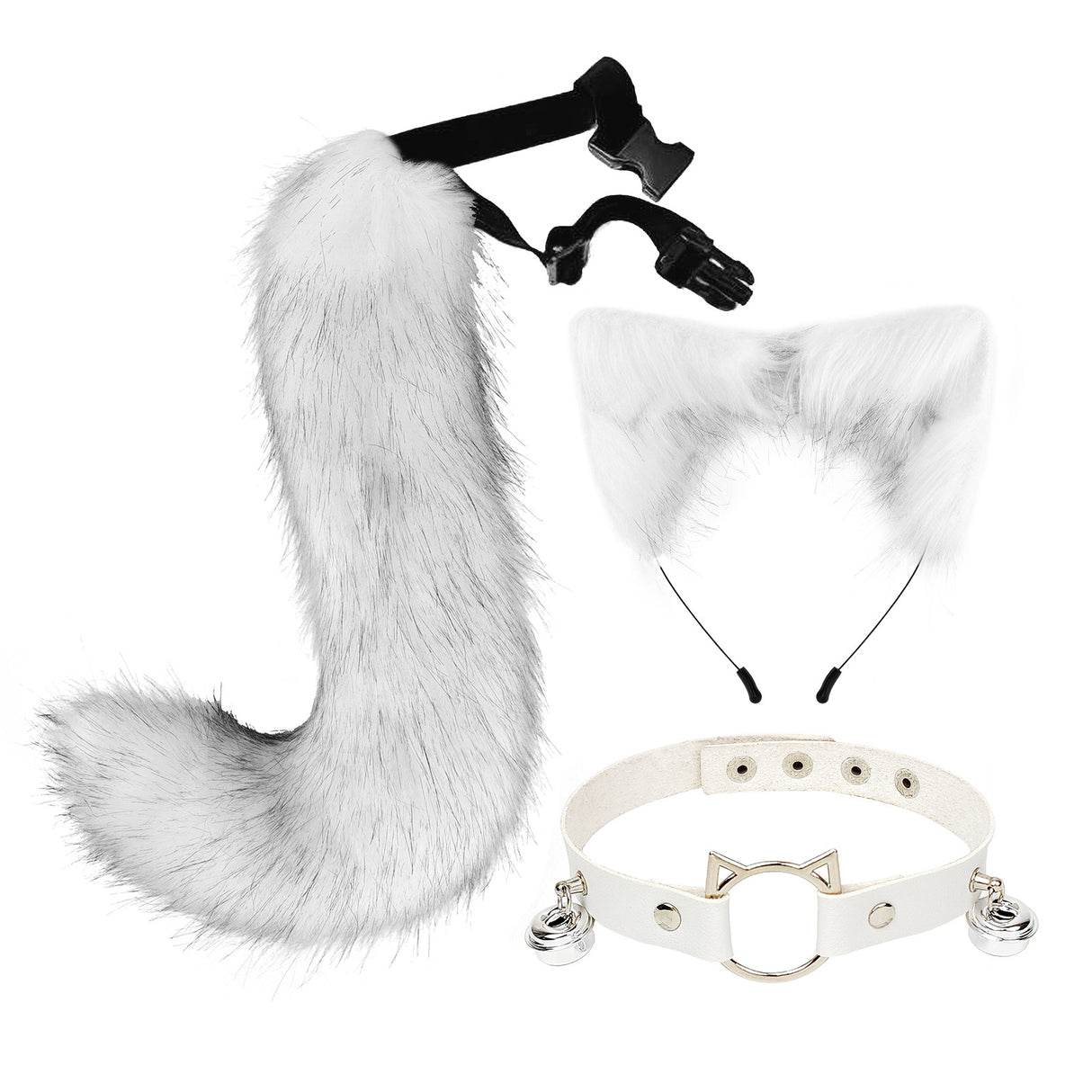 Cat Ear + Choker + Tail Belt Intimate Set