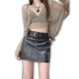 Retro Leather Skirt