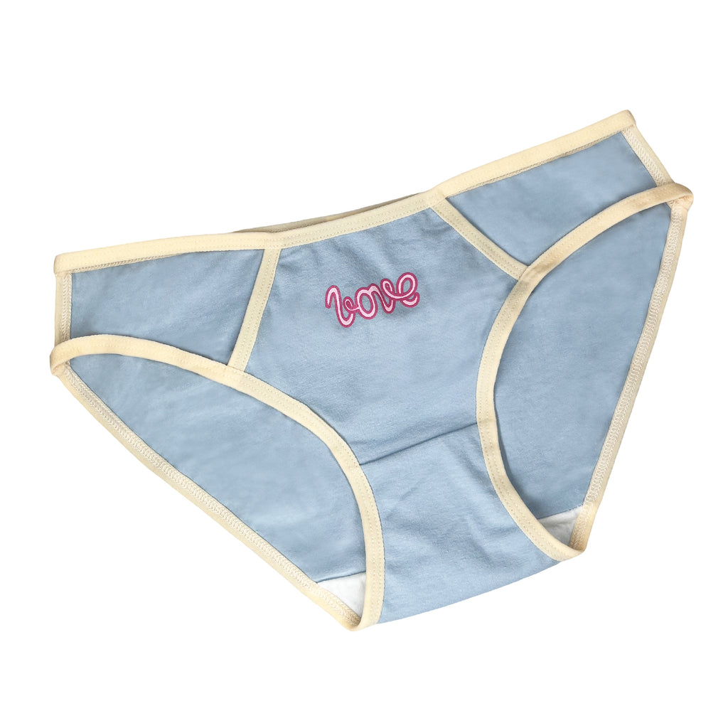 Photoshoot of loose strap panties for femboys by Femzai, Baby blue