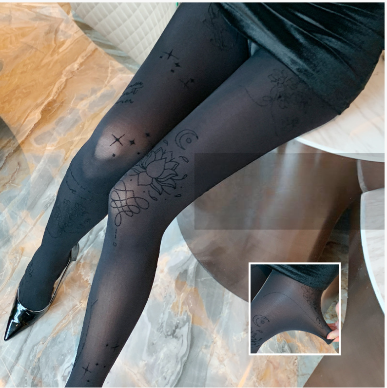 Lotus Print Tights