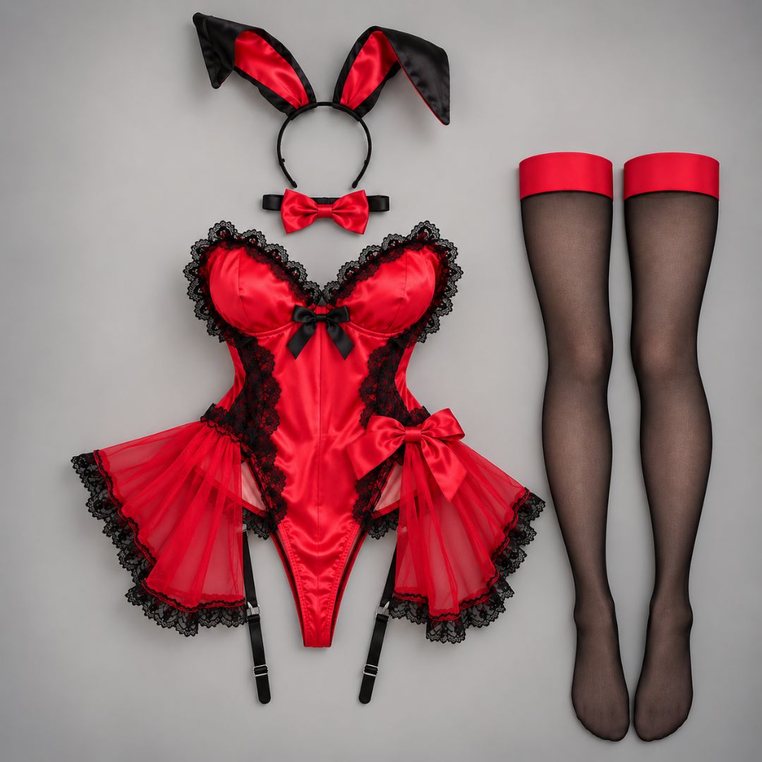 Crimson Bunny Costume Set