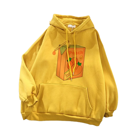 Femboy Fruity Summer Hoodie (peach) yellow