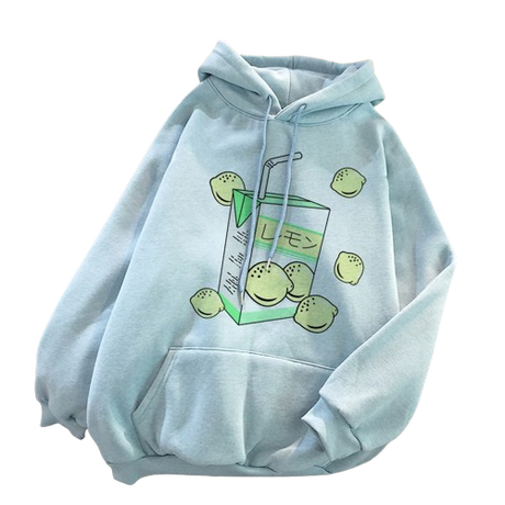 Baby Blue femboy fruity summer hoodie, bird eye view