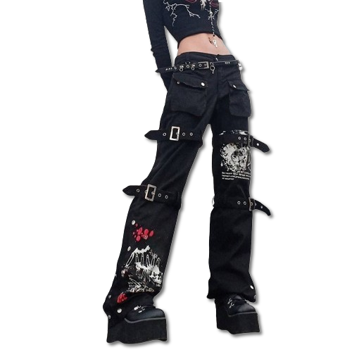 "Metal Queen " Low-Waist Trousers