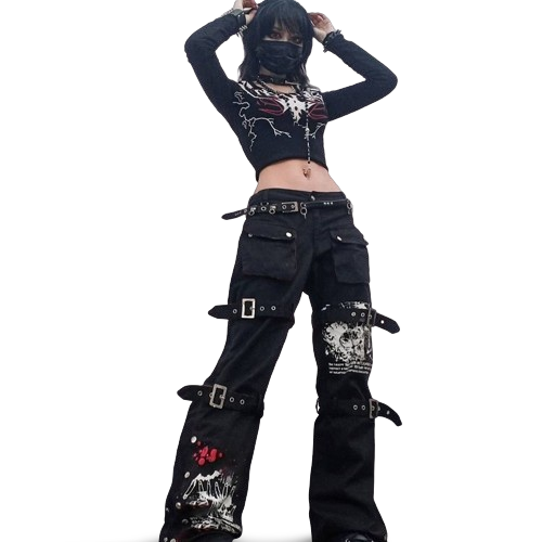 "Metal Queen " Low-Waist Trousers