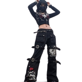 "Metal Queen " Low-Waist Trousers