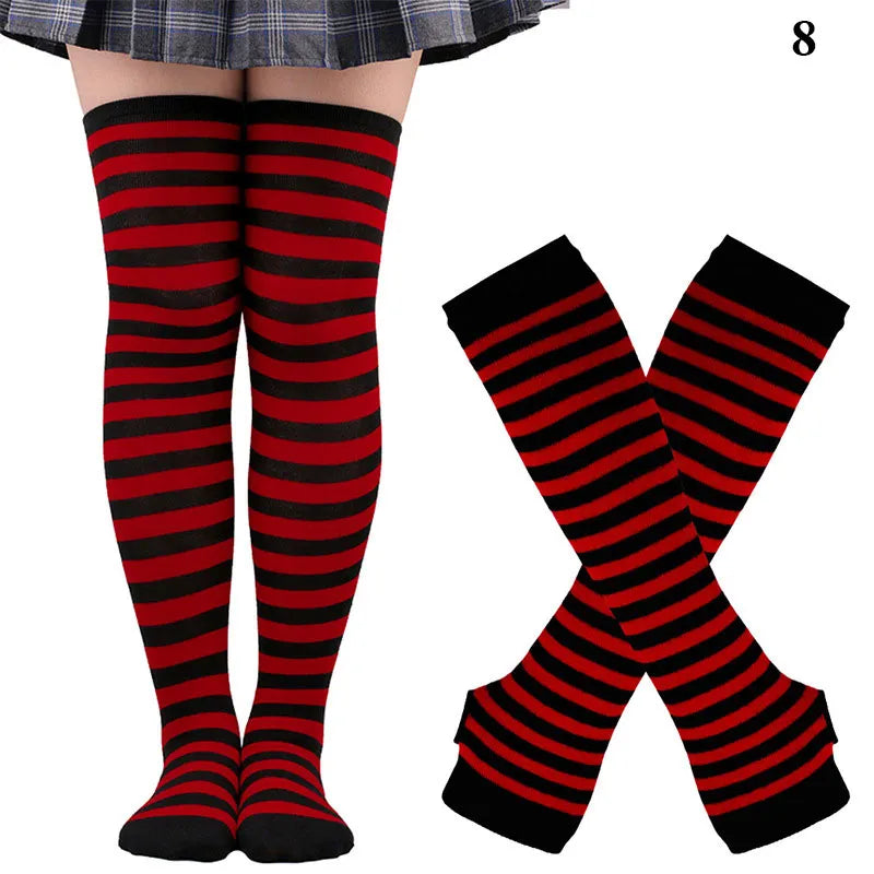 Matching Thigh High + Handwarmer Set