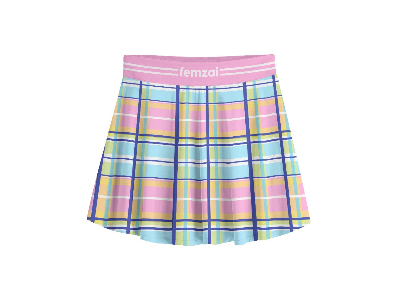 Rainbow Plaid Skirt