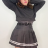 Pleated Striped Femzai Skirt