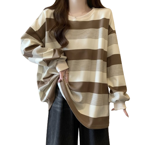 Striped Casual Spring Pullover