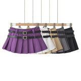 Double Belt Mini Skirt