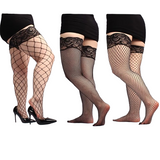 Lace fishnets Plus+