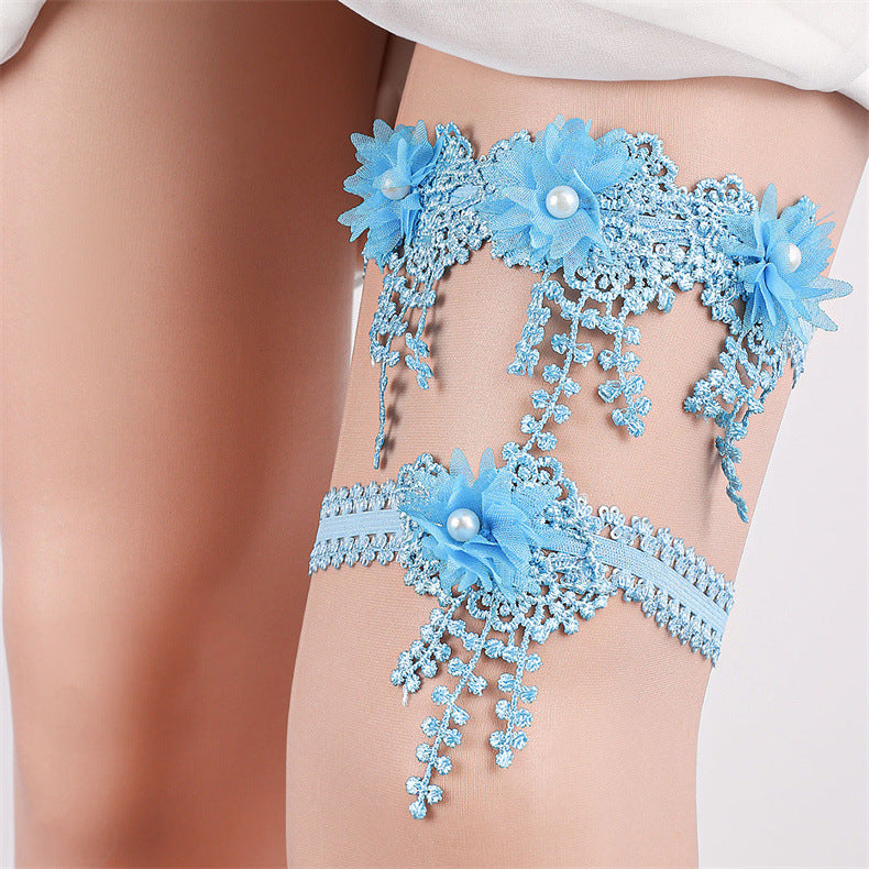 Pastel Floral Garters