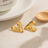 Matte Gold Love Earrings