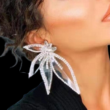 Diamond Leaf Earrings