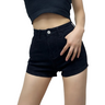 High-Waist Slim Denim Shorts