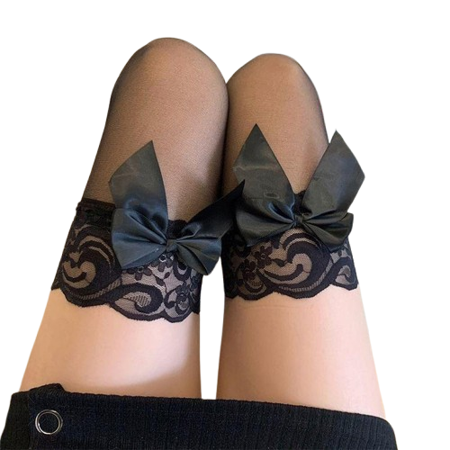 Lace Bowknot Stockings