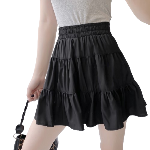 High-Waist Ruffle Skirt