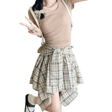 Stylish Retro Plaid Skirt