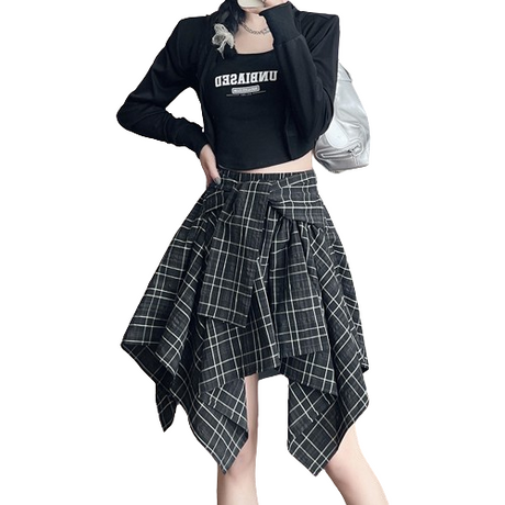 Stylish Retro Plaid Skirt