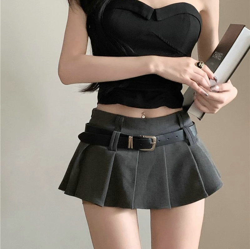 Chic High-Waist Pleated Skirt