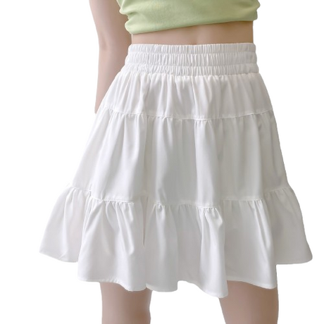 High-Waist Ruffle Skirt