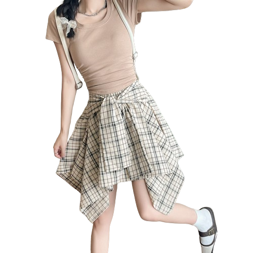 Stylish Retro Plaid Skirt