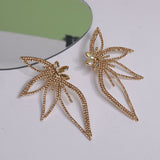 Diamond Leaf Earrings