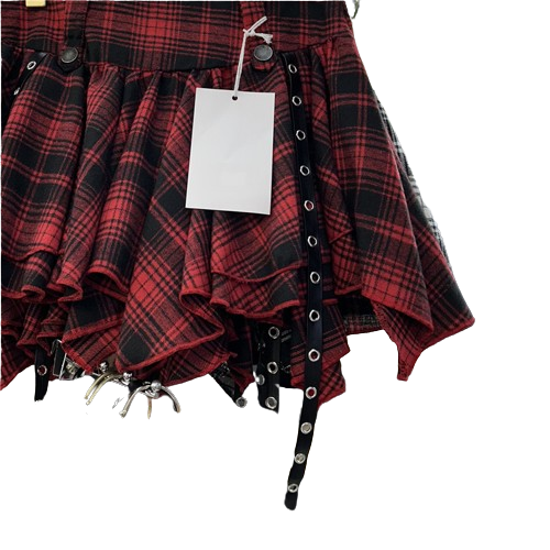 Gothic Plaid A-Line Skirt