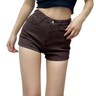 High-Waist Slim Denim Shorts