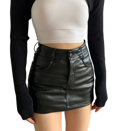 PU Leather Shorts - femboy shorts femzai