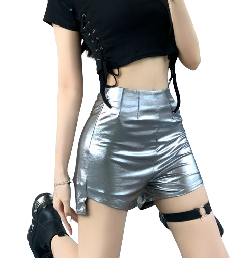 Silver Femboy Hotpants