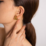 Matte Gold Love Earrings