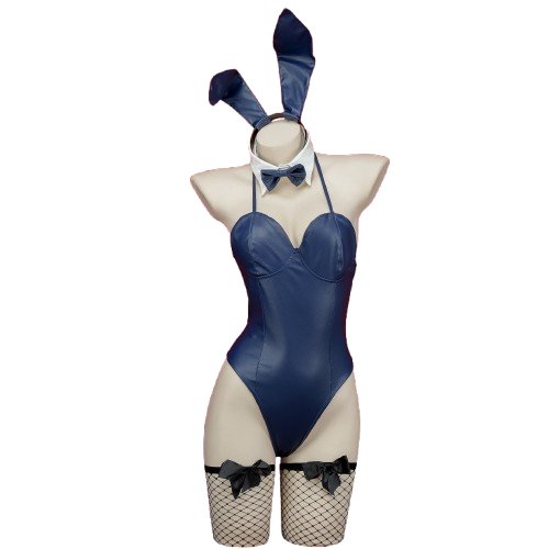 Navy Blue Bunny Girl Lingerie Set