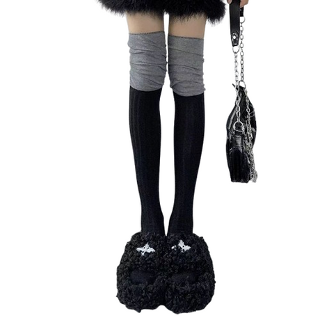 Angora Knee High Socks