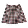 Pink Plaid Pleated Skirt