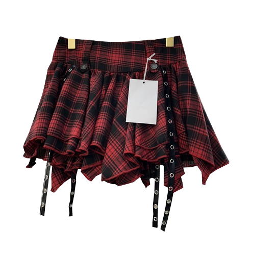 Gothic Plaid A-Line Skirt