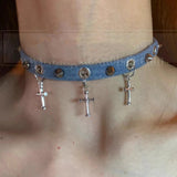 Punk Metal Leather Choker